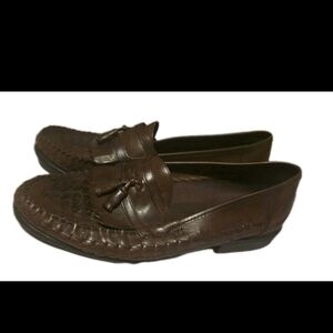 Nunn Bush Dark Brown Leather Tassel Loafers